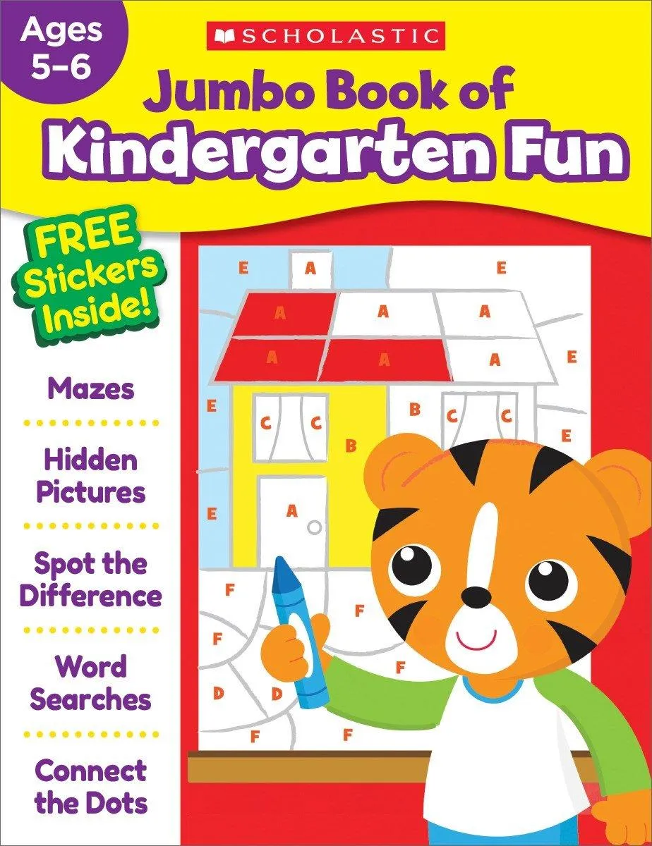 Scholastic  - Jumbo Book of Kindergarten Fun Workbook