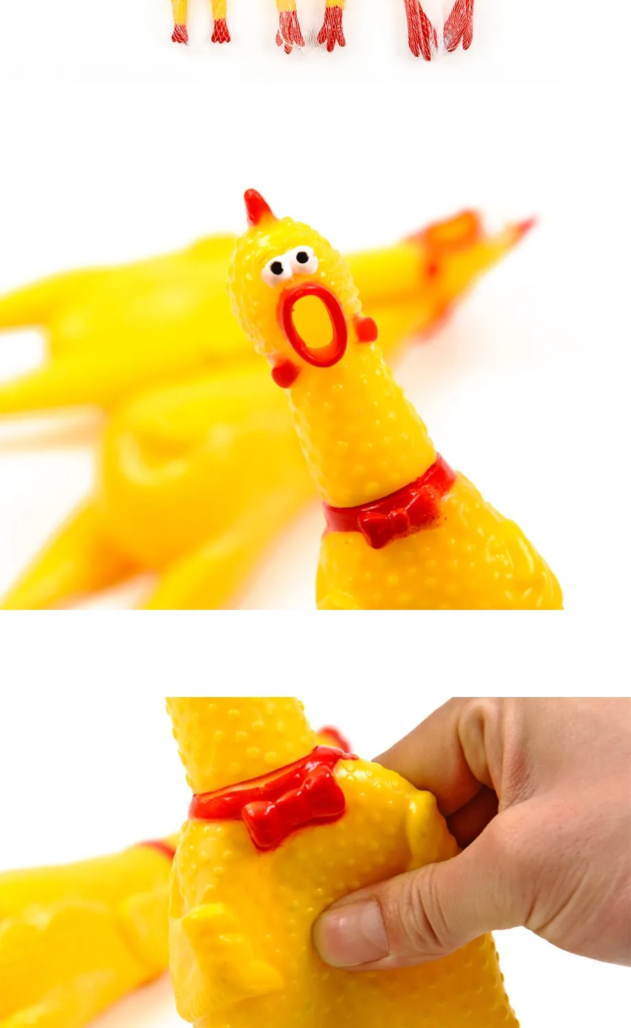 Screaming Rubber Chicken Squeeze Toy