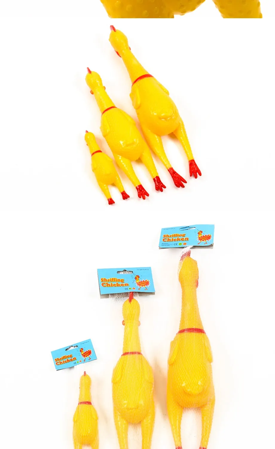 Screaming Rubber Chicken Squeeze Toy