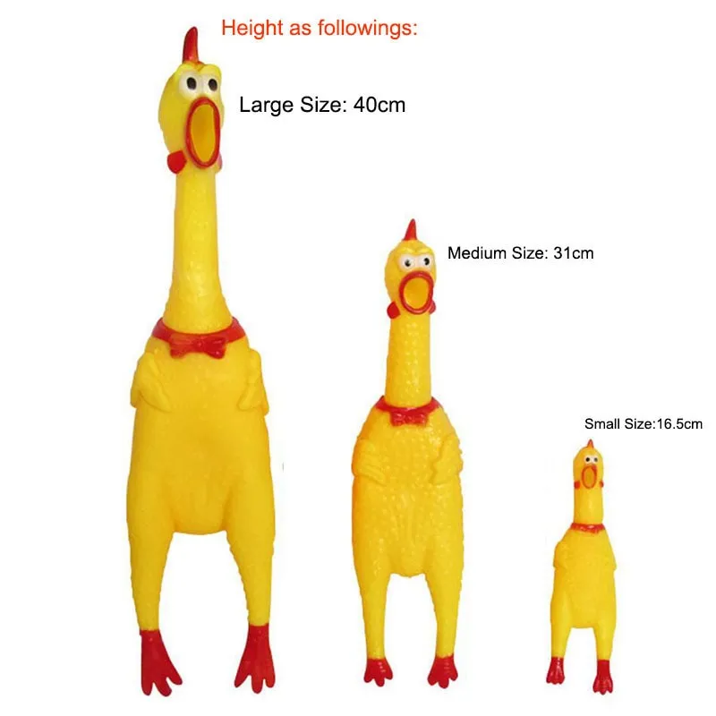 Screaming Rubber Chicken Squeeze Toy