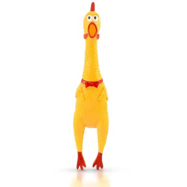 Screaming Rubber Chicken Squeeze Toy