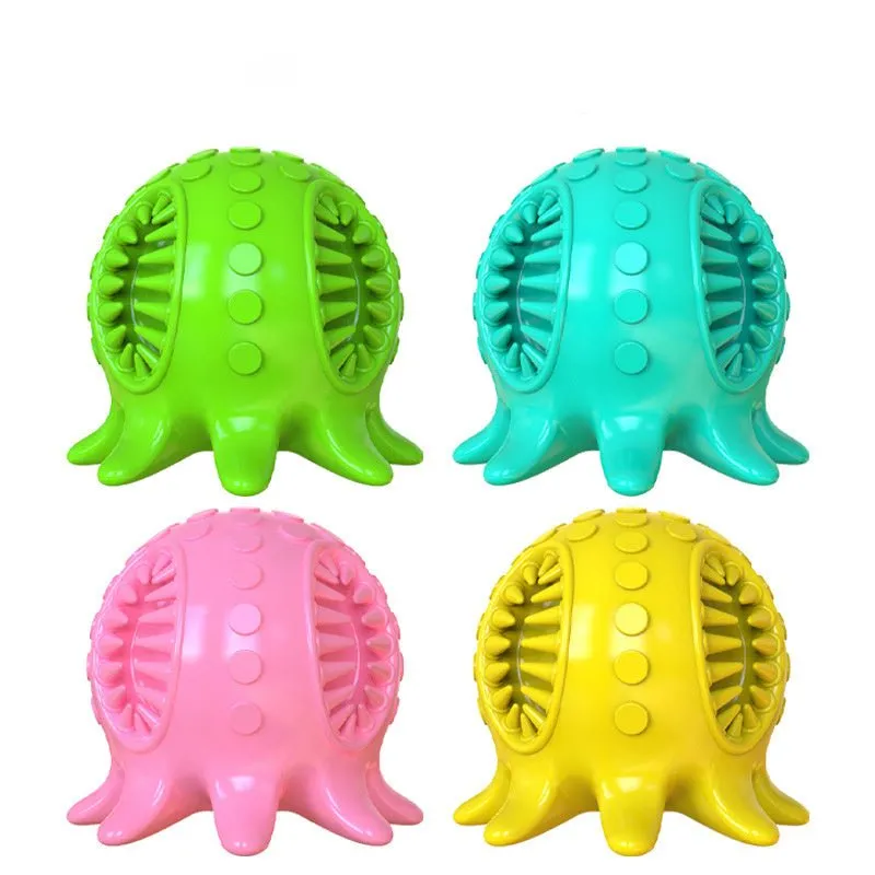 Small Standing Octopus Dog Chew Toys For Cleaning Teeth & Prevent Boredom