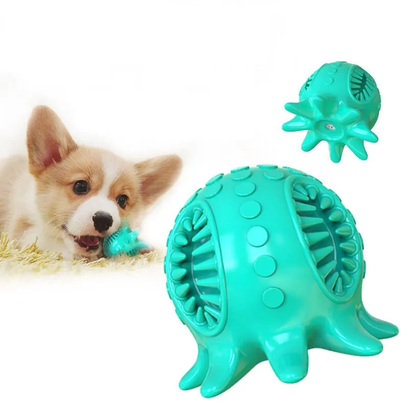 Small Standing Octopus Dog Chew Toys For Cleaning Teeth & Prevent Boredom