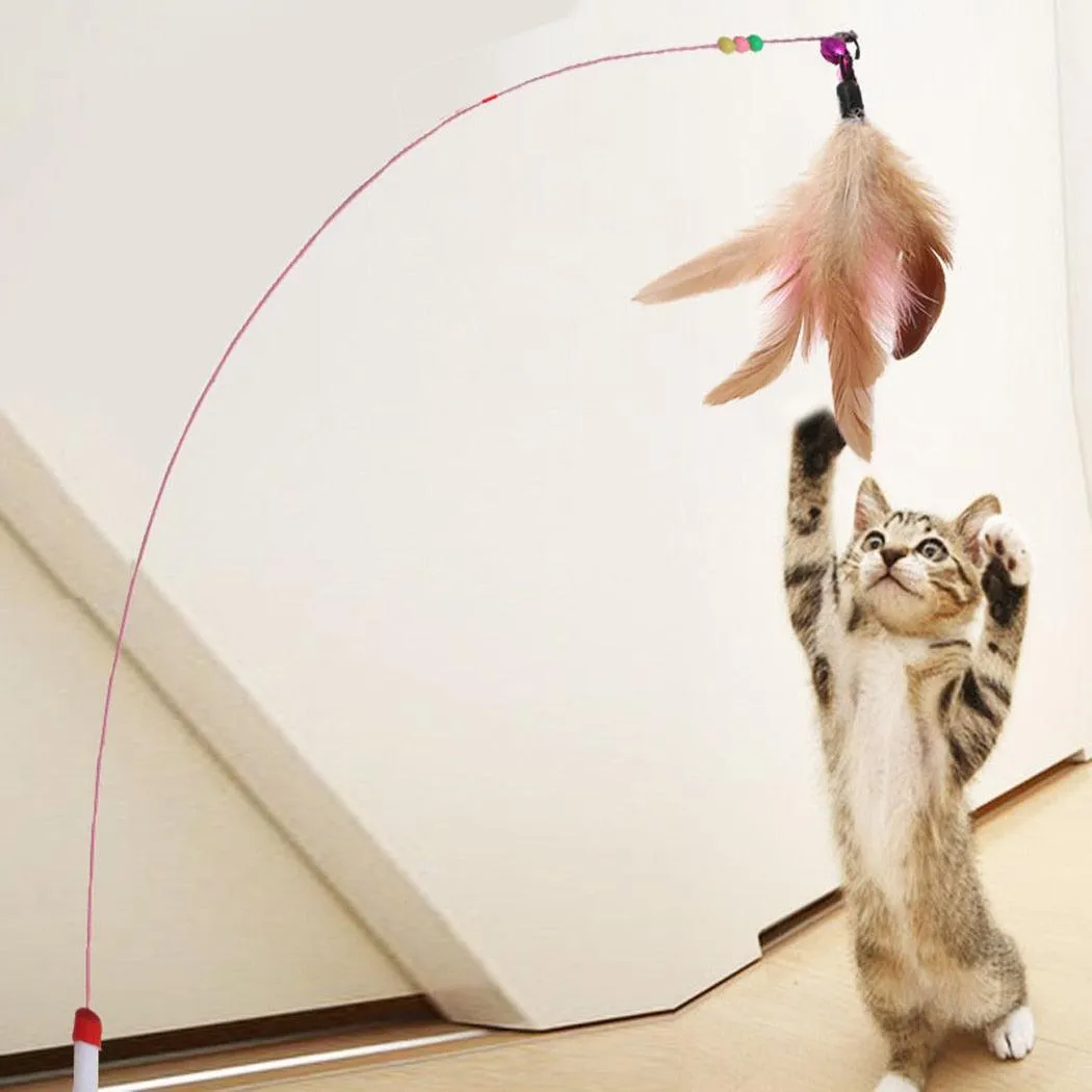 Stick Feather Wand Cat Toy