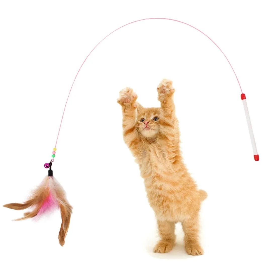 Stick Feather Wand Cat Toy