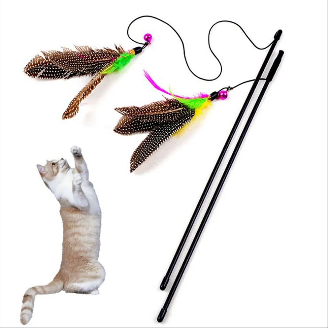 Stick Feather Wand Cat Toy