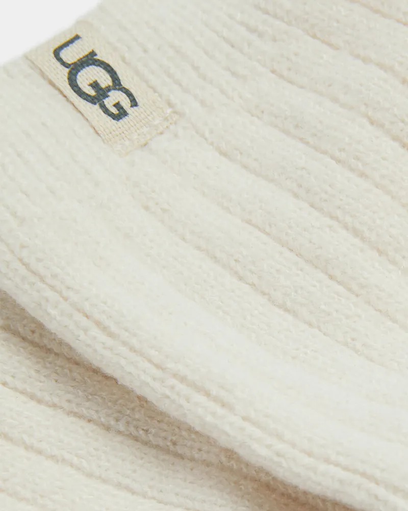 UGG White Rib Knit Slouchy Crew Socks