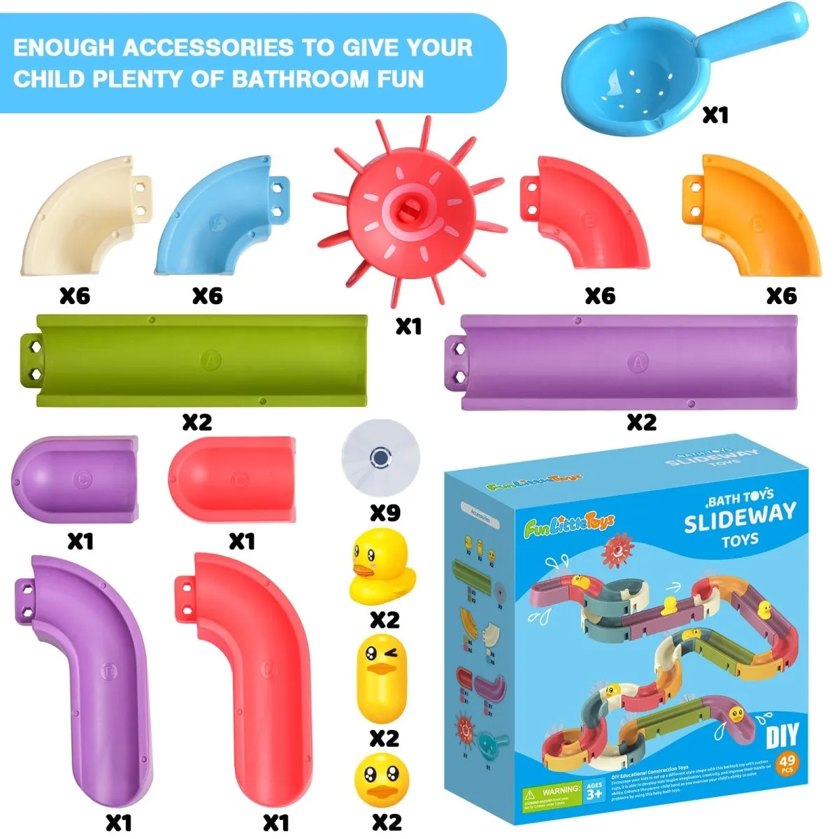 Water Slide Bathtub Toys for Toddlers