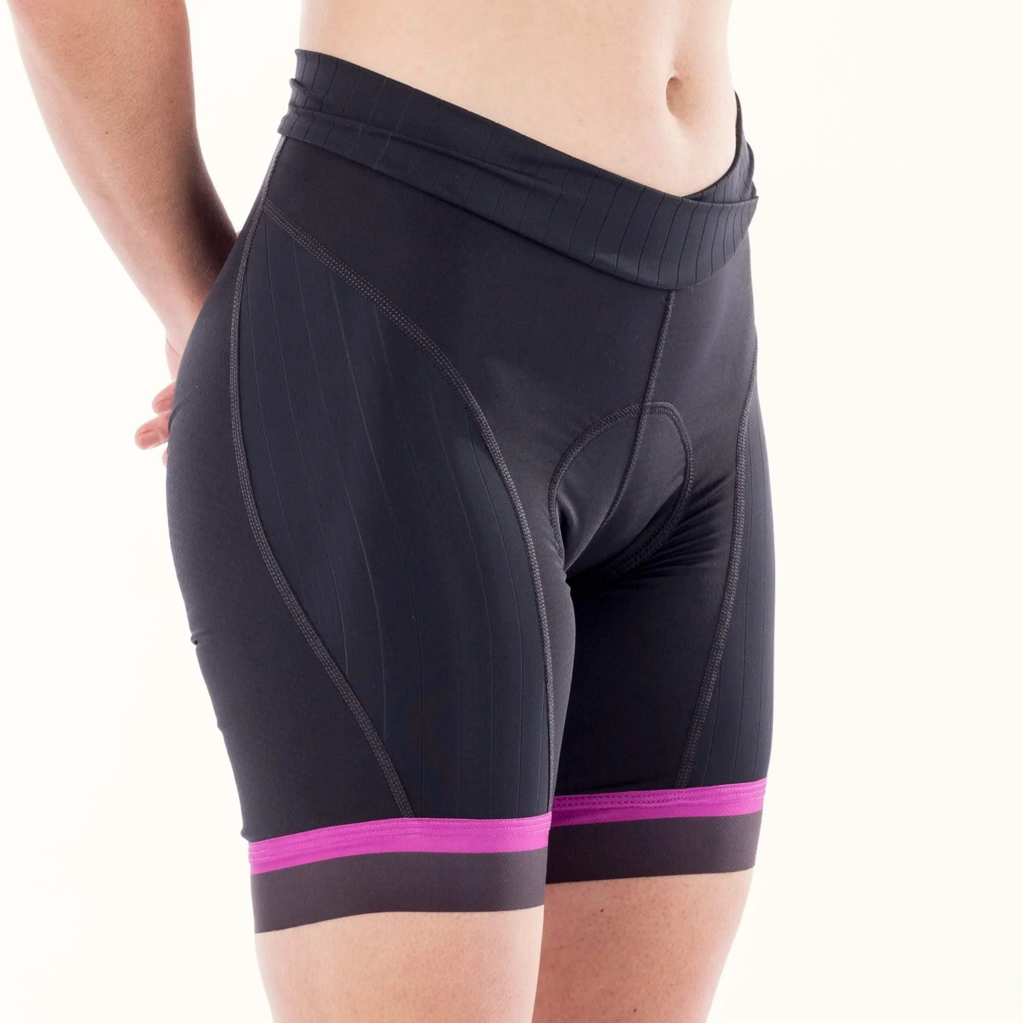 Women's Coldflash Road Bike Shorts - Black/Pink