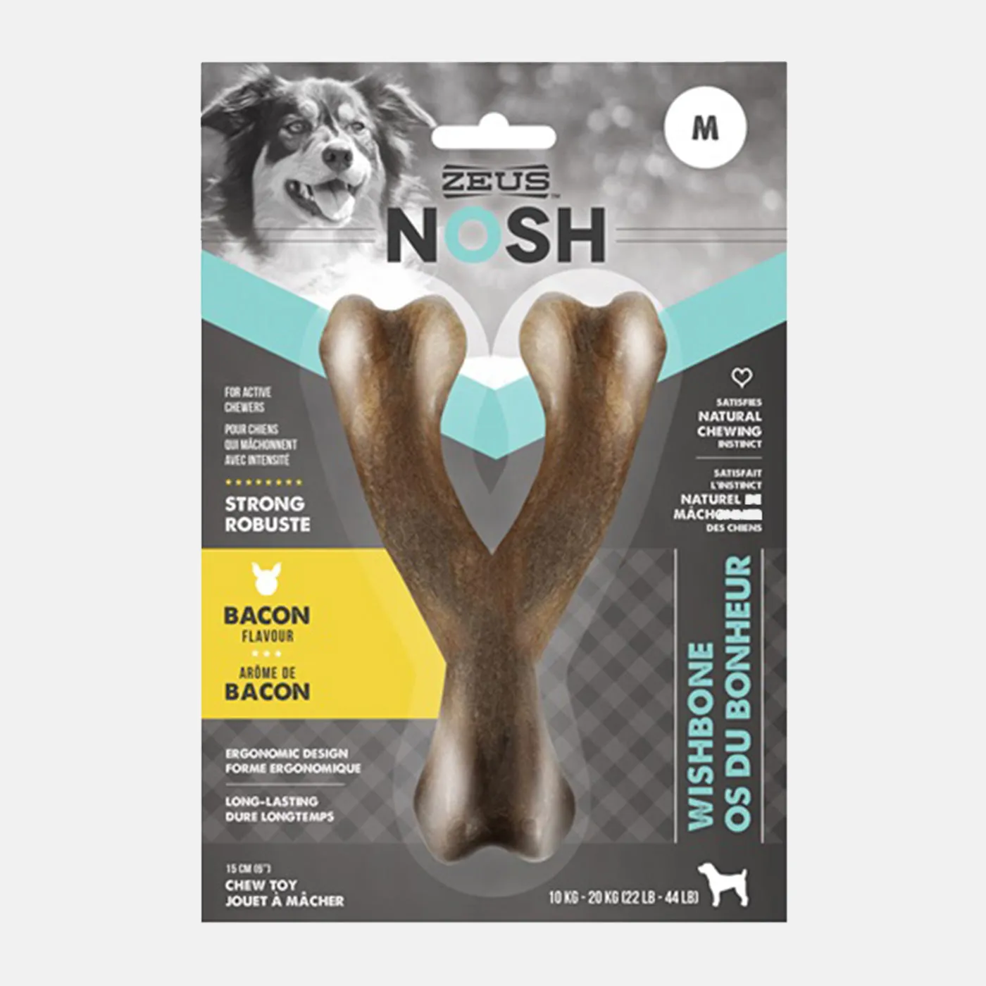 Zeus Nosh Strong Chew Bacon Wishbone