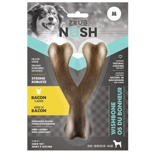 Zeus NOSH STRONG Wishbone for Dogs - Bacon